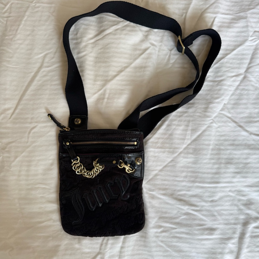 Juicy Couture Black Crossbody with Gold Accents